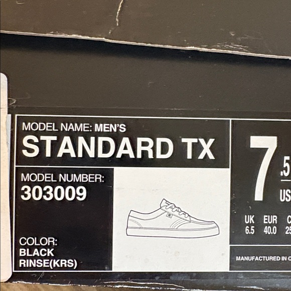NIB [DC] Standard TX Low Charcoal Gray Canvas Skater Sneakers Shoes Men's 7.5 - Picture 13 of 13